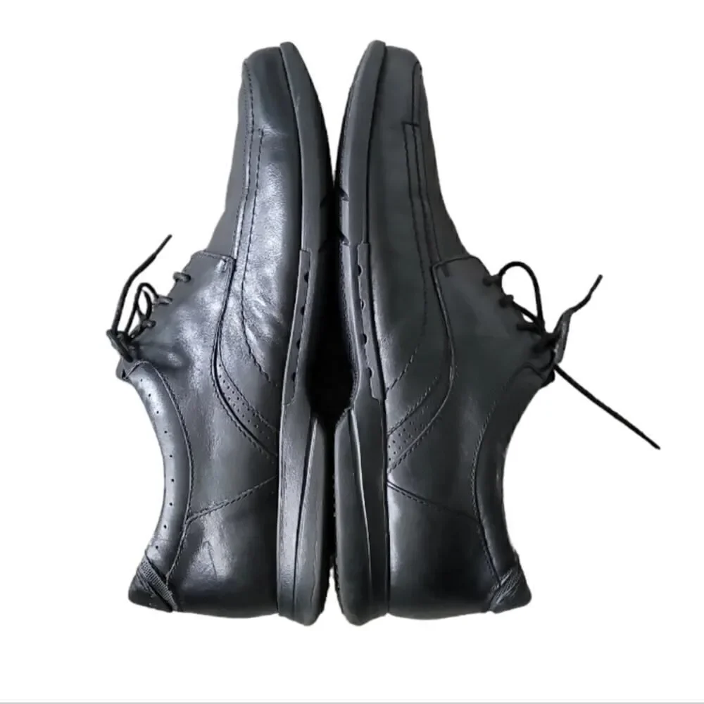 Clarks Unstructured Black Leather  Oxford Derby  Men's Shoes Size 13M